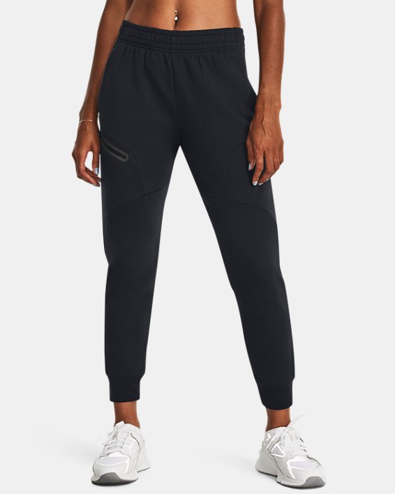 Women's UA Unstoppable Fleece Joggers in Black image number 0